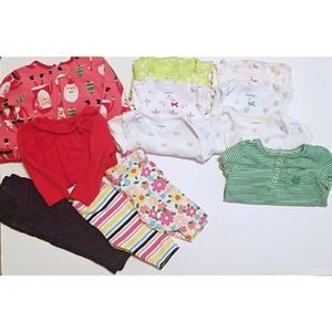 Multi- Branded Baby Girl Bundle 6 months 12 pieces